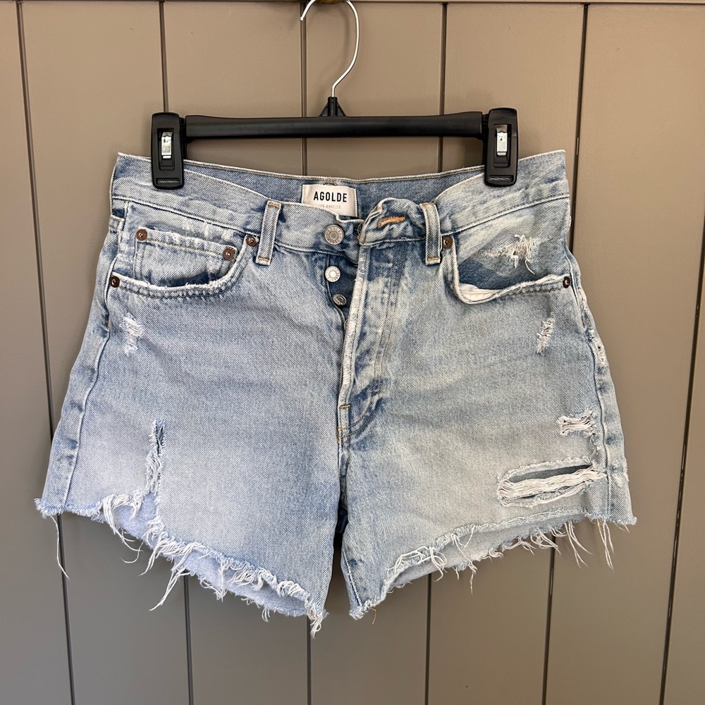 Agolde Parker Long Jean Shorts